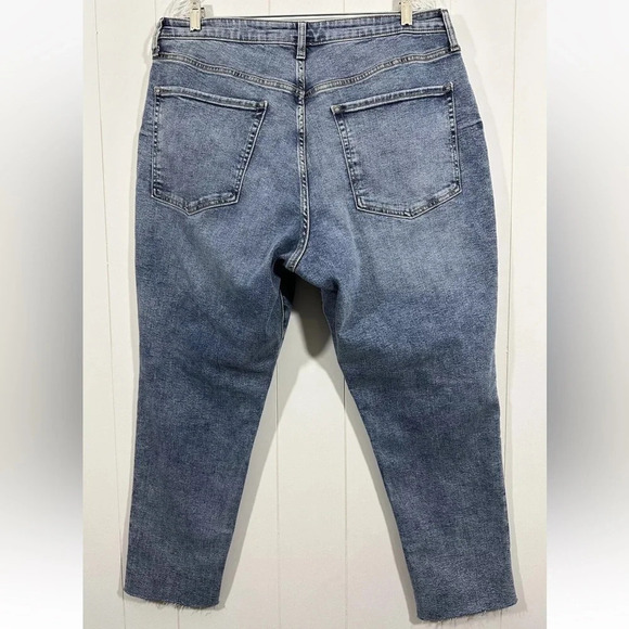 NWT Old Navy High Rise Curvy O.G. Straight Secret Smooth Pockets Blue Sz 18 - Picture 5 of 13